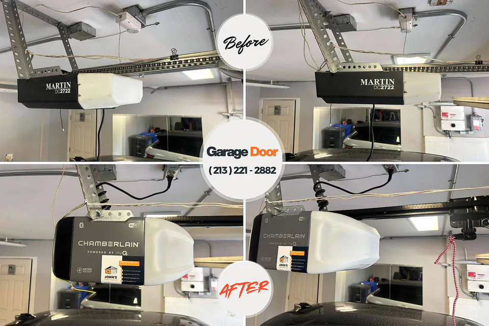 Before and after: garage door repair Franklin County